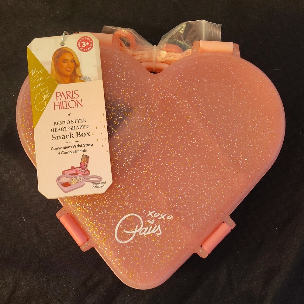 Paris Hilton Pink Heart-Shaped Snack Box